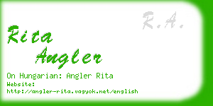 rita angler business card